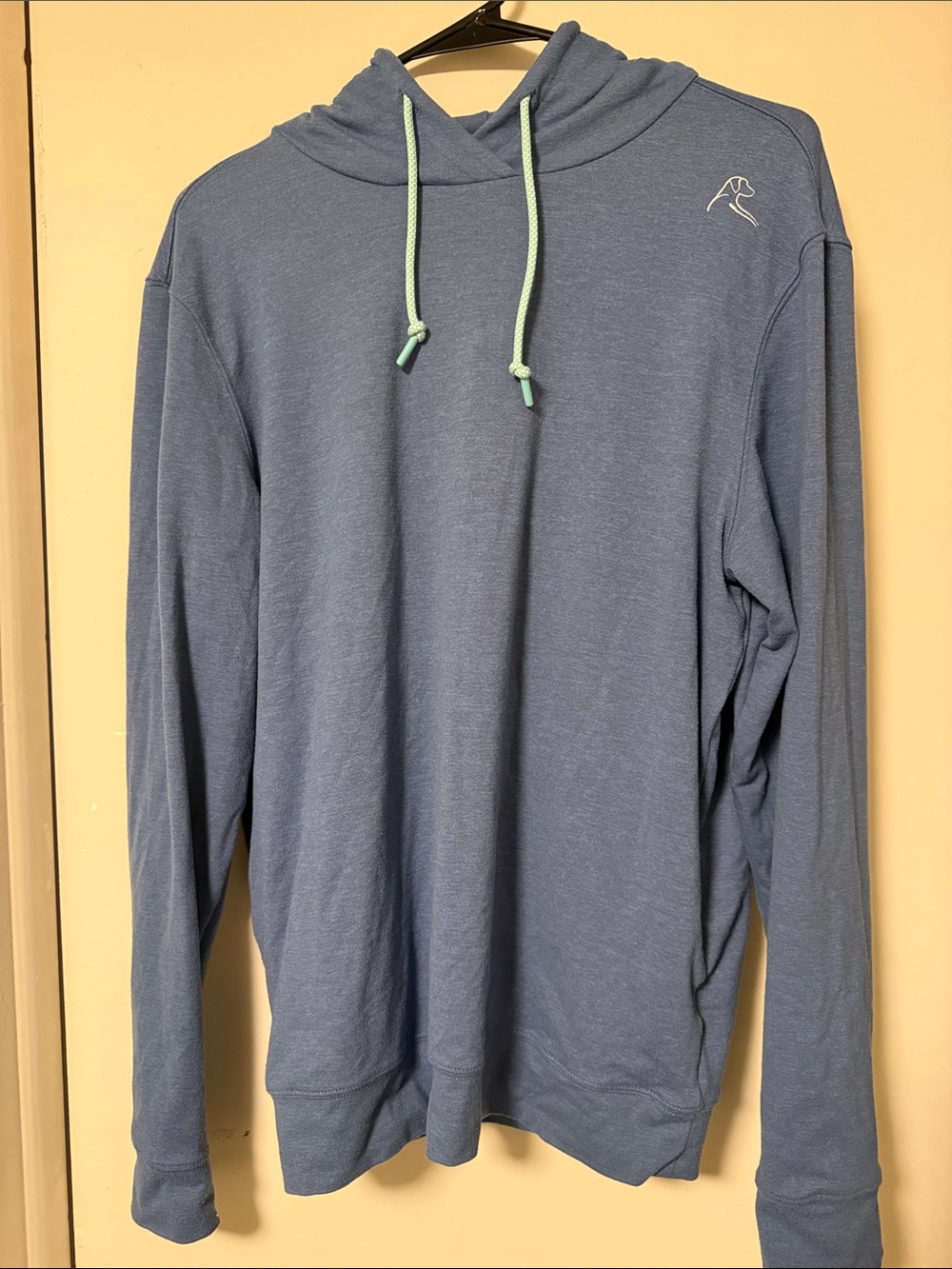 Rhoback Hesi Performance Hoodie - Heather Light Royal Blue